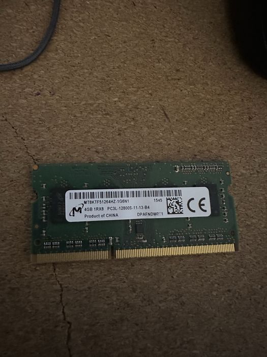 VÂND RAM Laptop DDR3 4GB 1600MHz Micron (PC3L-12800S)