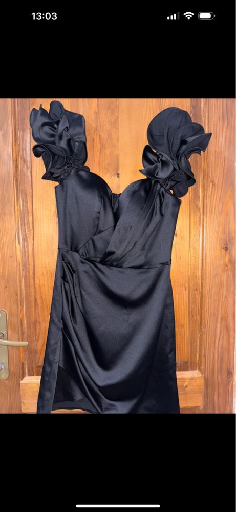 Rochie de seara stramta neagra scurta