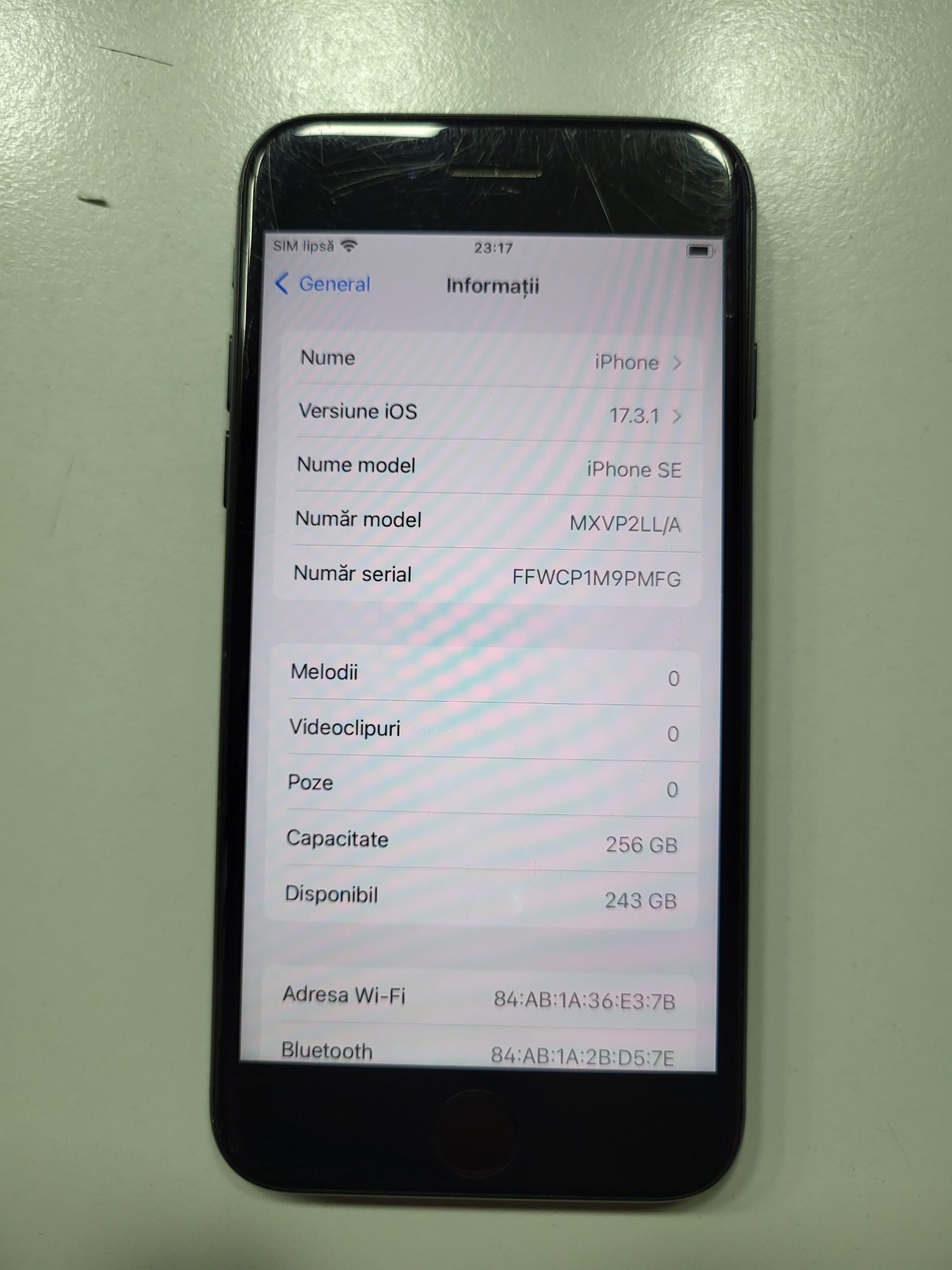 iPhone SE 2020 Black 256 GB Neverlock ca Nou Impecabil
