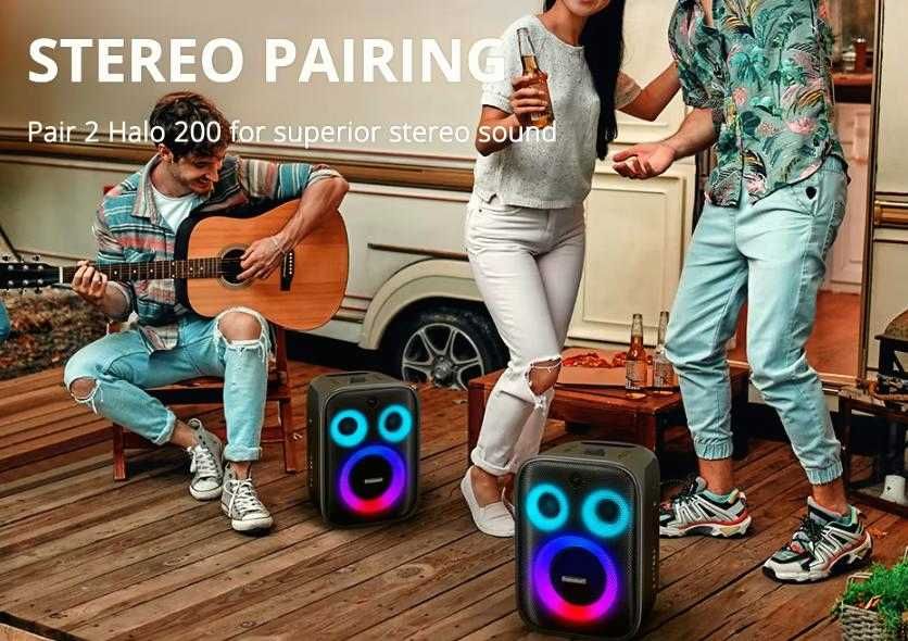 Портативен Китарен Усилвател 120W Караоке Парти Бас Tronsmart Halo 200