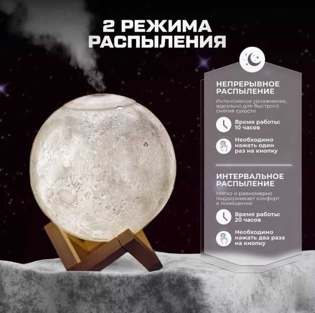 Идеальный подарок на новый год ночник увлажнитель воздуха "MOON"