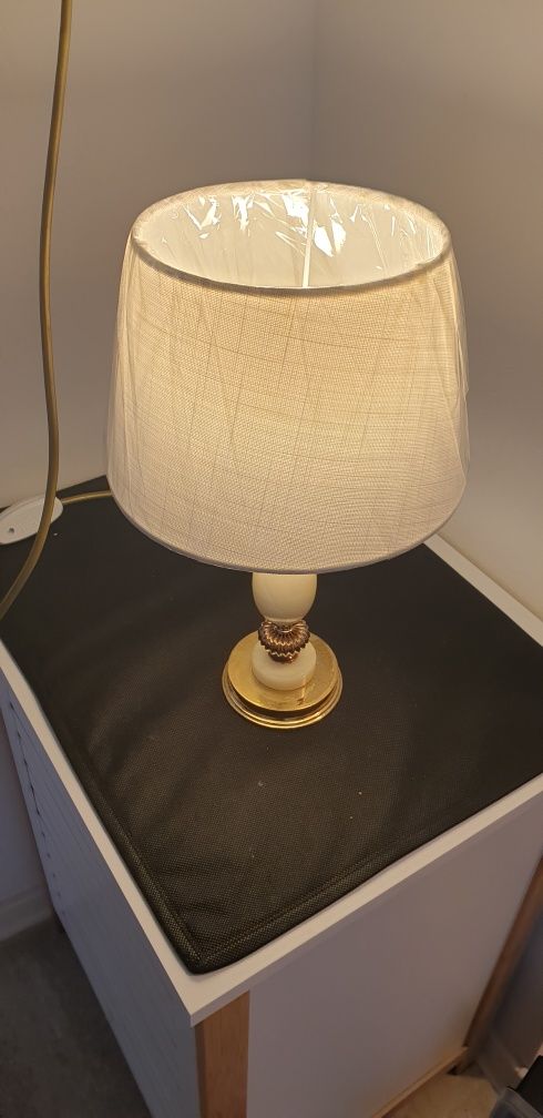 Lampa veioza vintage colectie alabastru alama Italia 1950