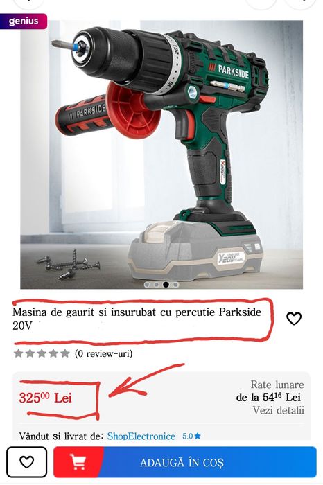 Scule PARKSIDE Noi la cutie pe baza de acumulator