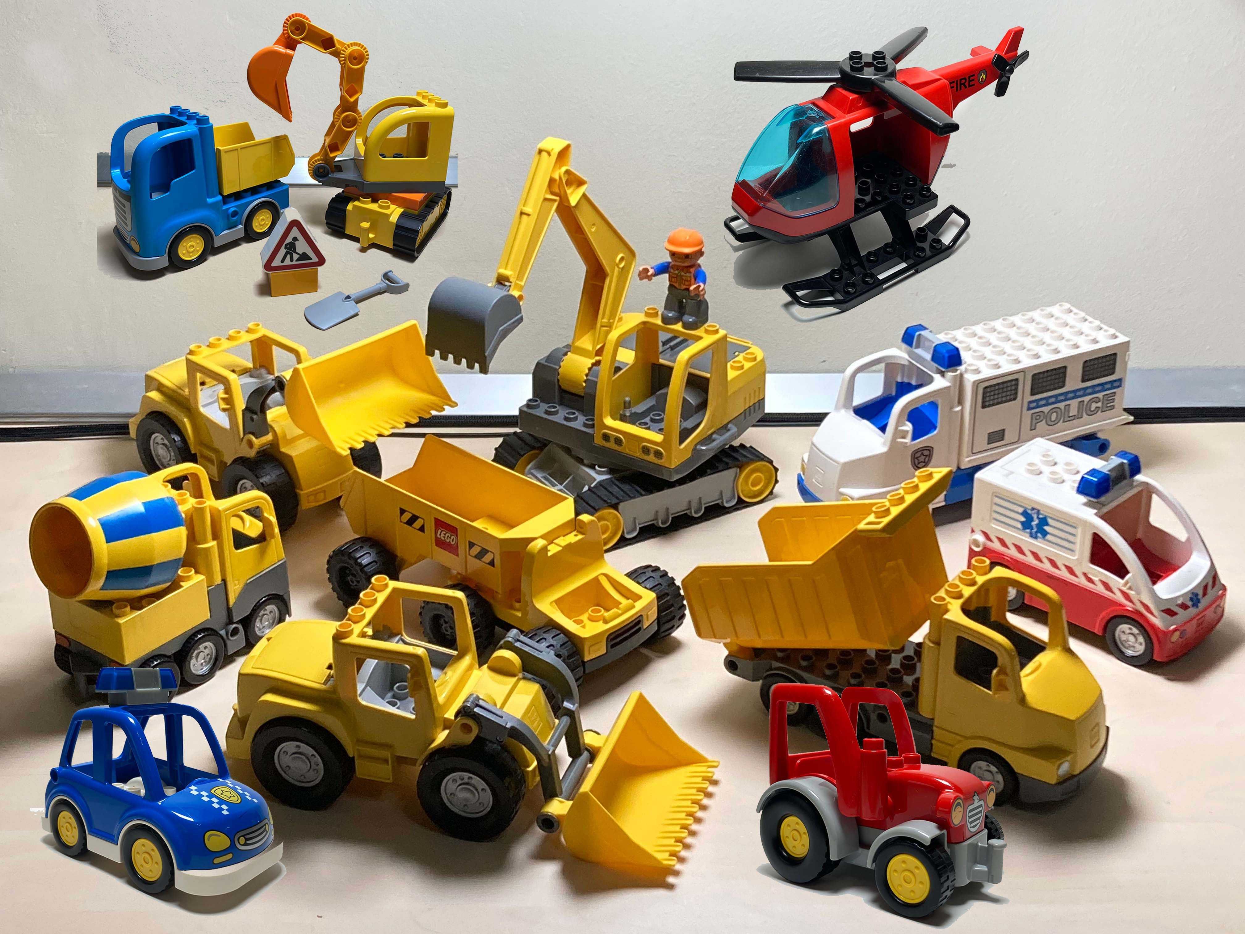 LEGO DUPLO Buldozer Basculanta Betoniera Ambulanta Elicopter Excavator