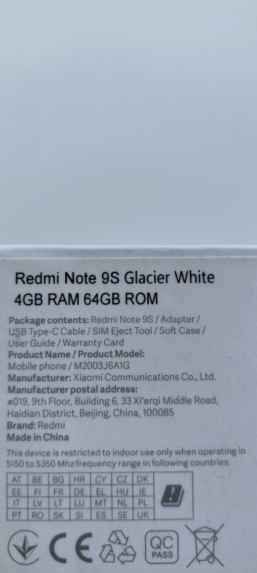 Продам redmi note 9s