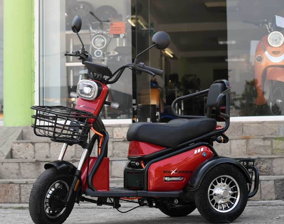 Електрическа триколка Pudding 1800W-48V-20Ah-Червена