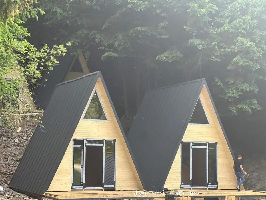 Vând cabane tip A frame la cheie