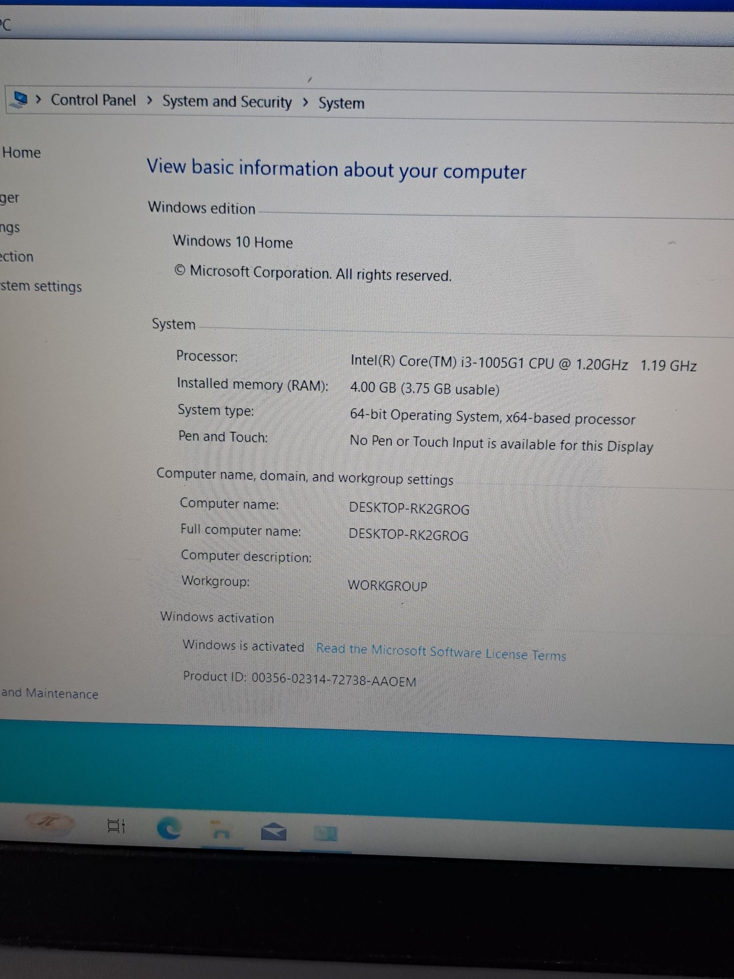 Laptop Ideapad 3 i3 10TH