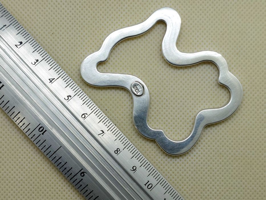 Pandantiv TOUS „ursuleț” contur mare + lanț TOUS — argint