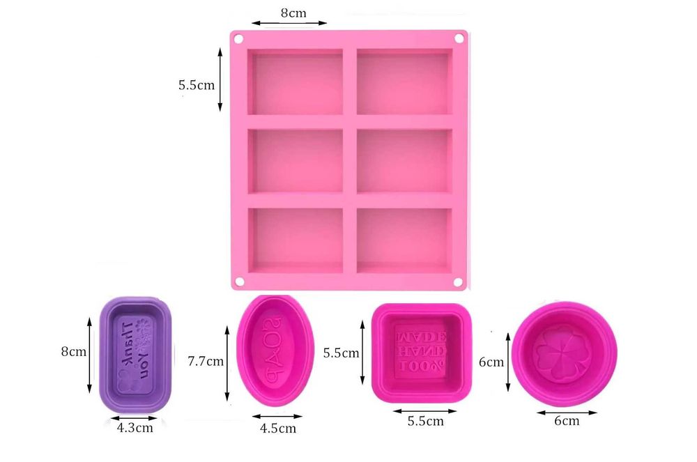 Силиконов молд Lovexiu 5 форми силиконова форма калъп за сапун свещ