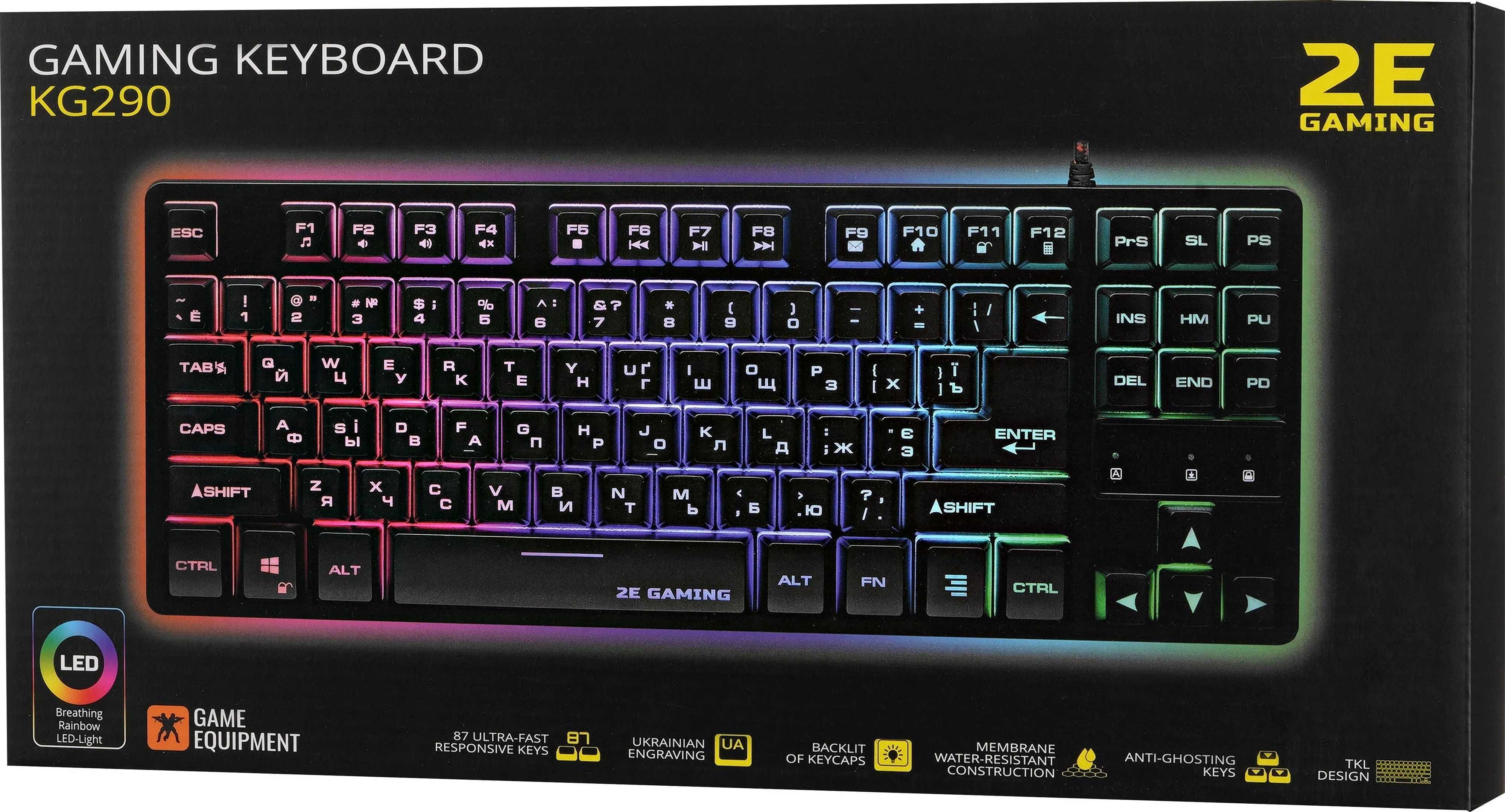 Клавиатуры 2e gaming keyboard KG290