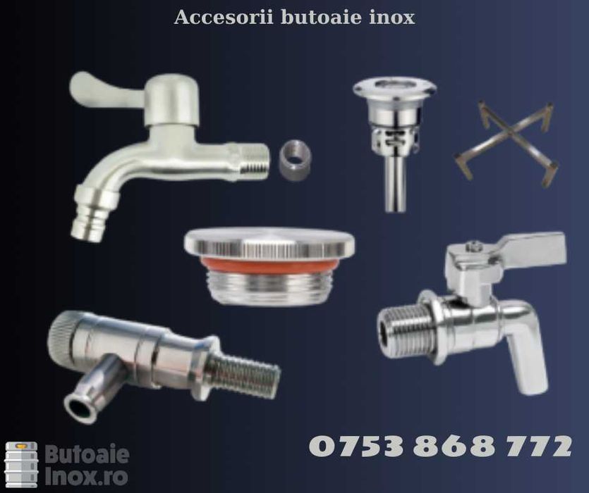 Butoi inox cu capac flotant si canea 100 litri