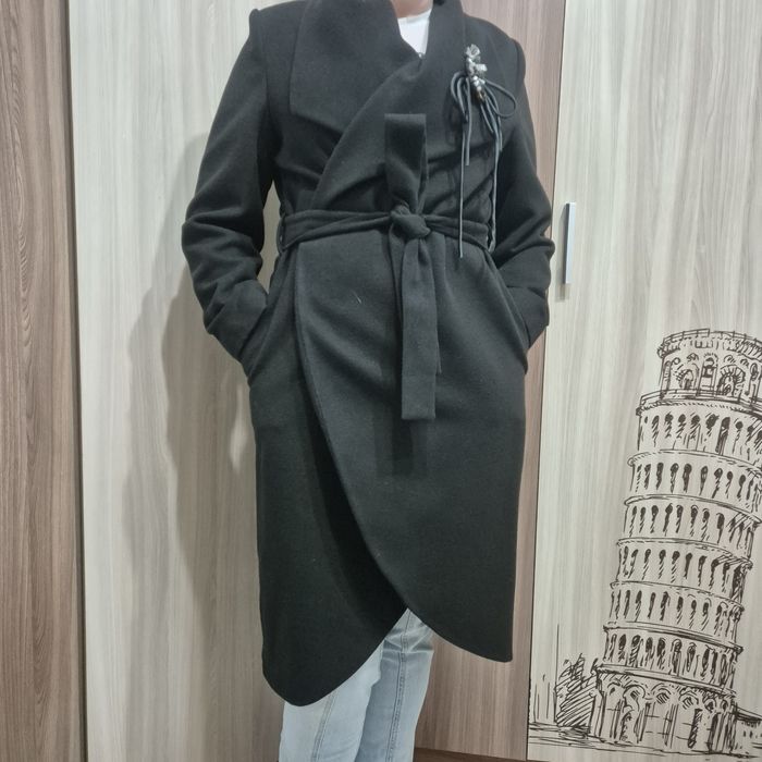 Пальто женское на поясе