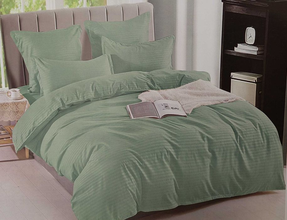 Lenjerie Pat Dublu din Damasc Linear 6 Piese diverse culori si modele