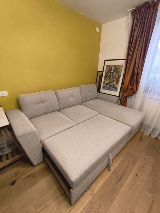 Colțar cu 3 locuri din material textil