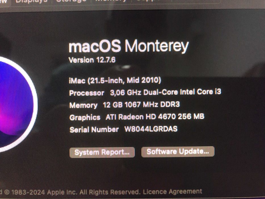 iMac 21,5-inch, Mid 2010, i3 3,06 GHz, 12 GB, ssd 128 GB, IMPECABIL