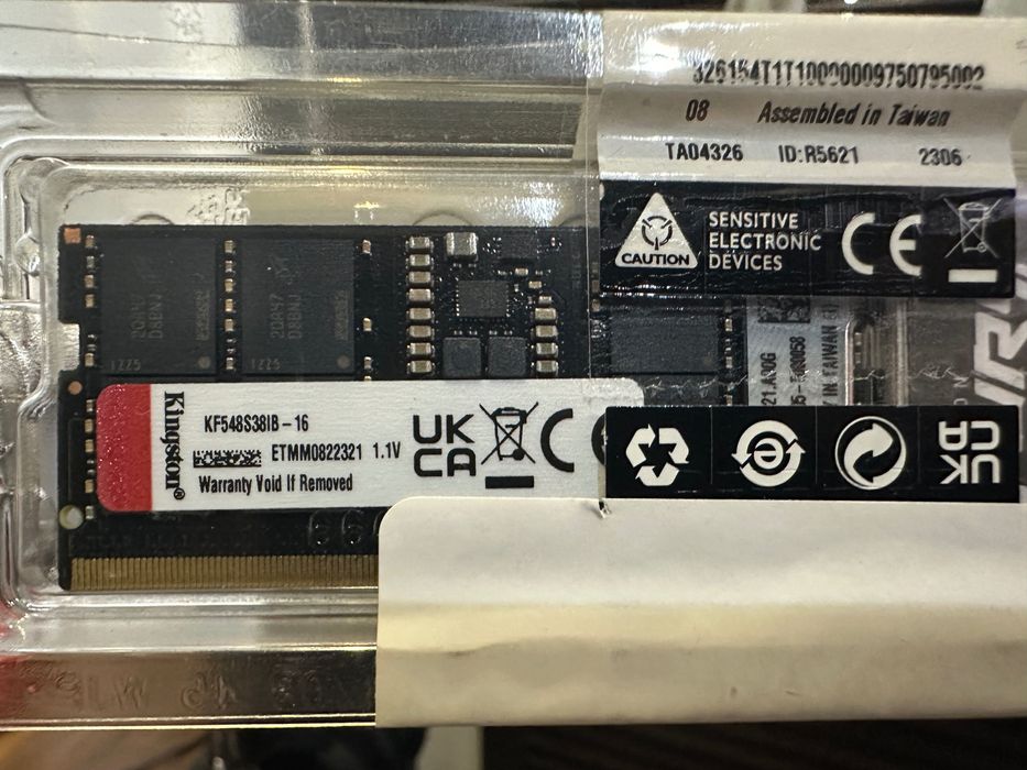 Kingston FURY Impact DDR5 4800MT/s SODIMM — 8GB/16GB для ноутбуков