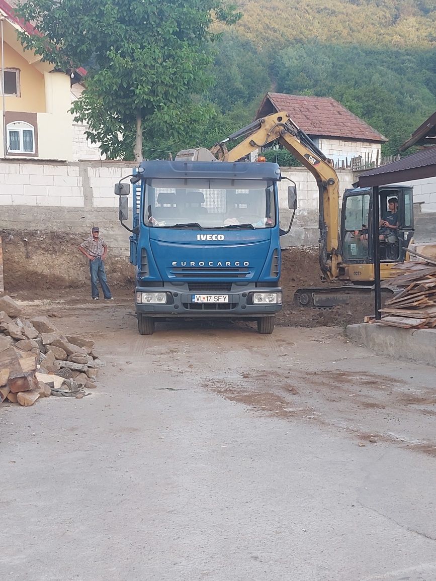 Sapaturi  lucrări cu miniexcavator și transport basculabil
