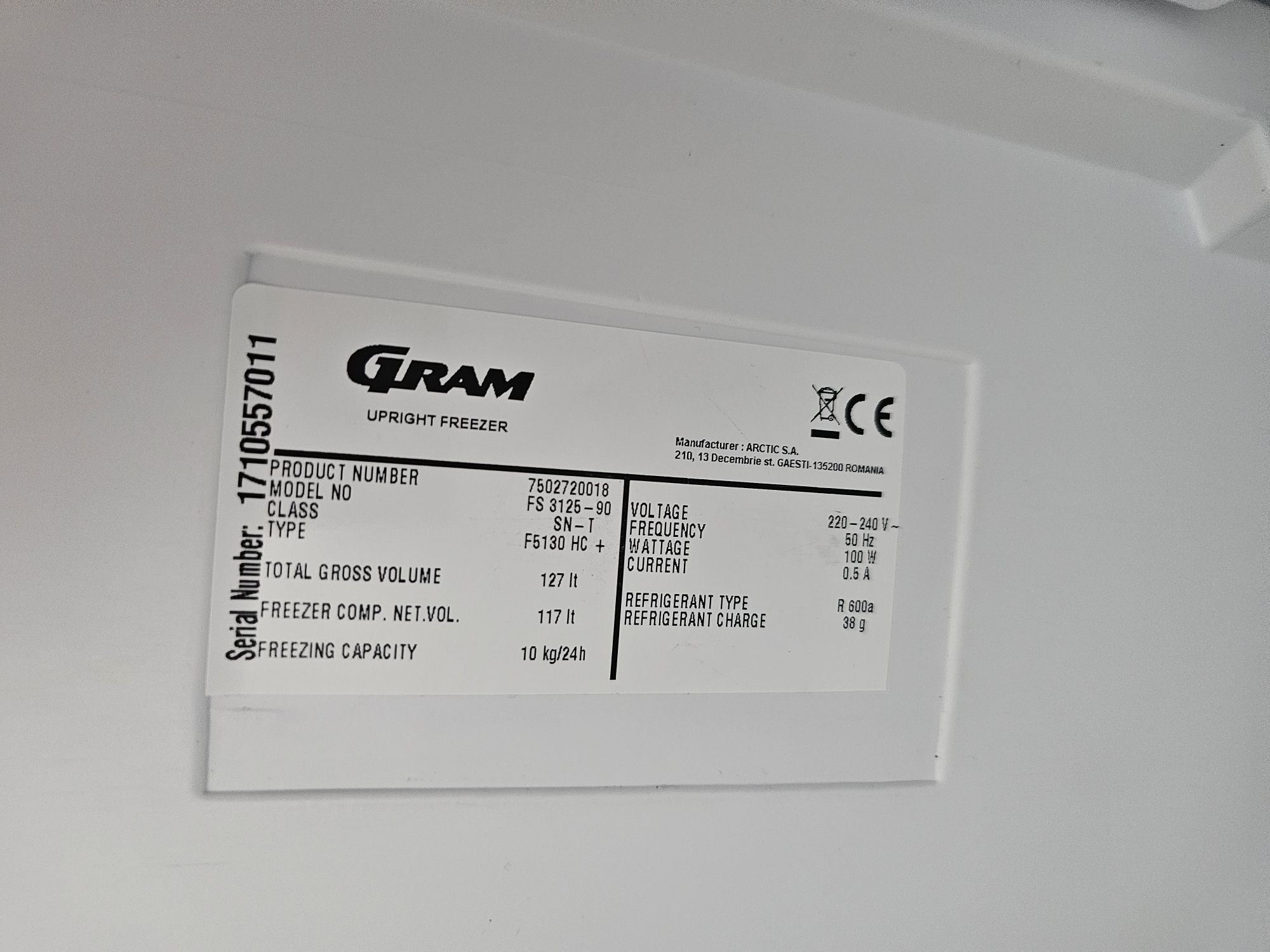 Фризер GRAM 102см