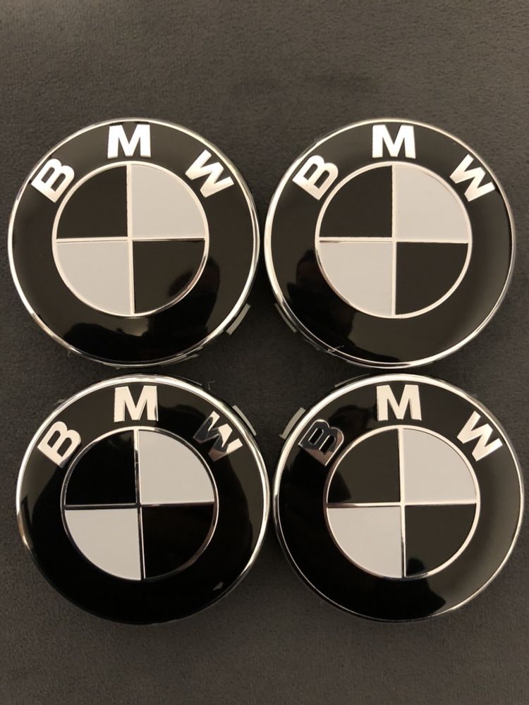 Capace roti jante aliaj BMW Alb/negru Black/white E46 E90 E60 X3 X5 X6