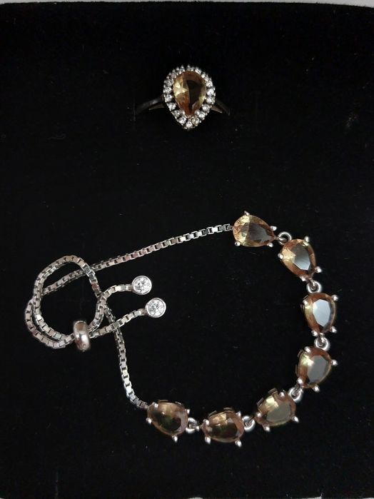 Set bratara+inel argint