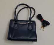 Geanta umăr MICHAEL KORS, din piele bleumarin navy small
