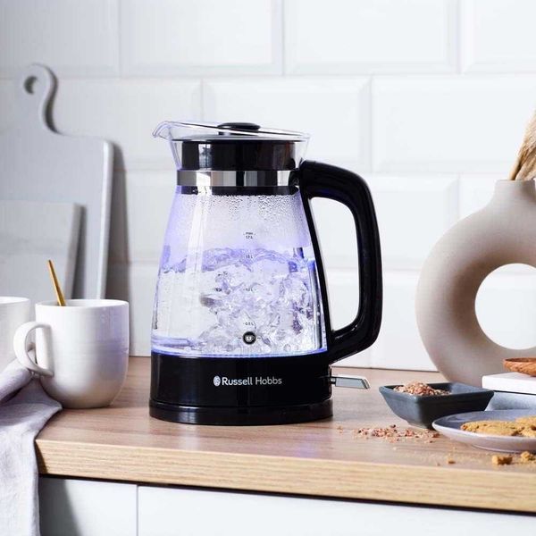 ПРОМО Нова Мощна Електрическа Канa RUSSELL HOBBS 2400W 1.7L с Гаранция