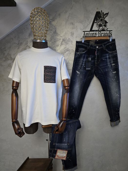 Tricou barbati, Off white, dsquared, represent