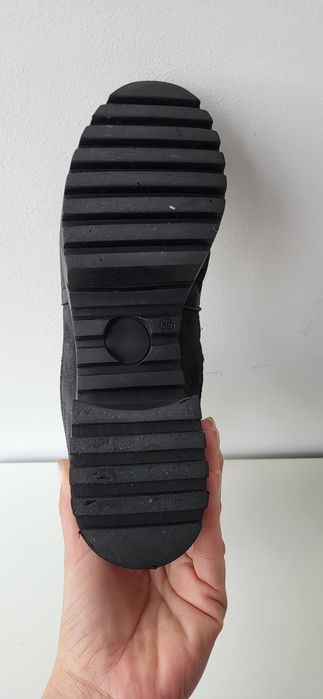 Дамски черни боти от естествен велур -39 н