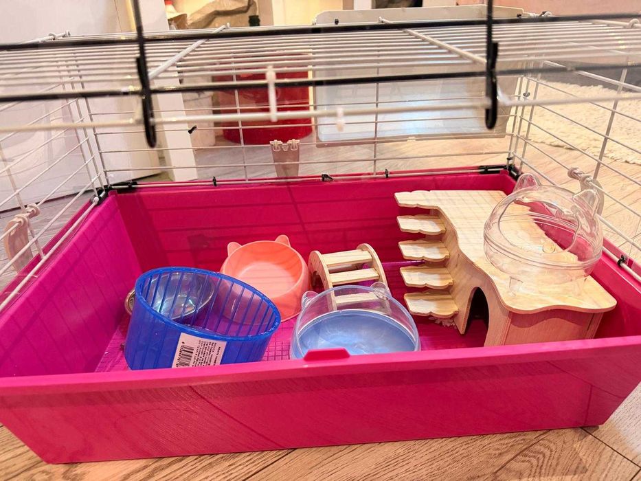 Colivie spațioasă pentru rozătoare (hamster, șoarece, gerbil etc.)