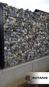 Piatra concasata multicolora pentru gard tip gabion