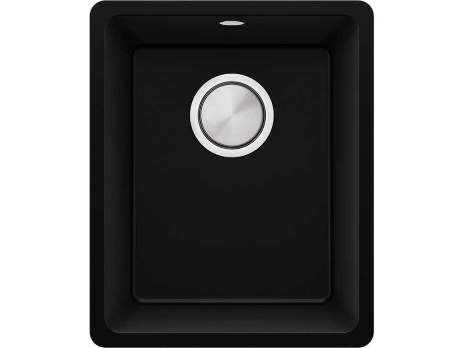 Черна кухненска мивка за вграждане под плот Венеция 50 XL 460x440 мм