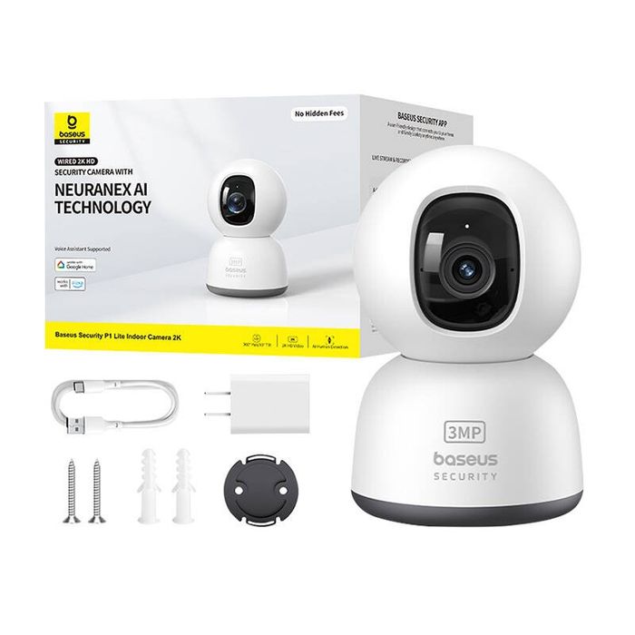 BASEUS Смарт камера вътрешна Security P1 Lite, 2K, 3MP, WiFi /бяла