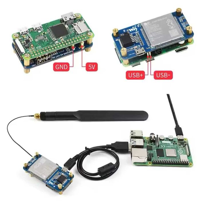 Modem internet 4G Raspberry Pi SIM7600G-H  Placa expansiune Suport LTE