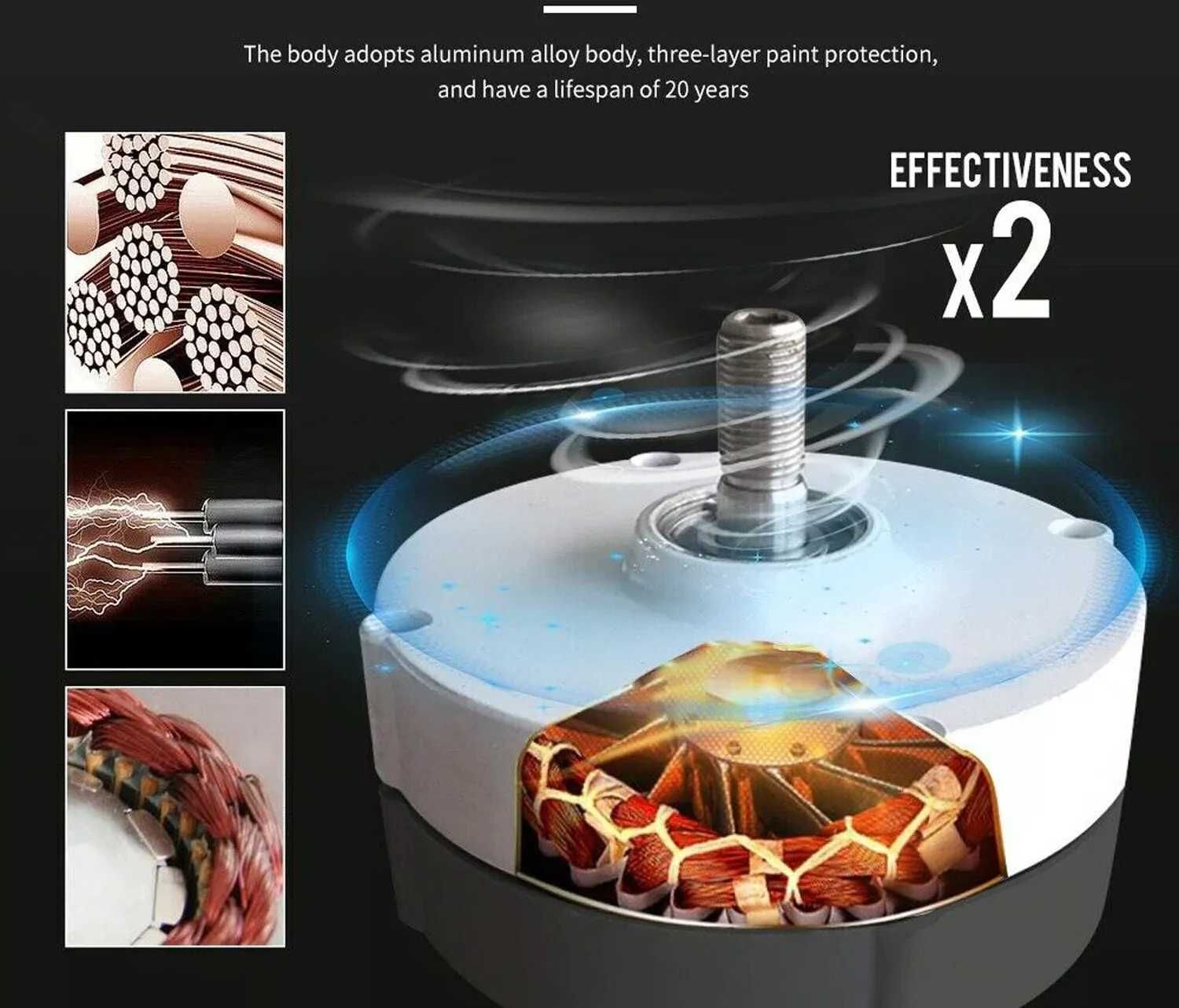 Eoliana 48Volţi / 800 Waţi , 6 Pale + MPPT Controler , Noua