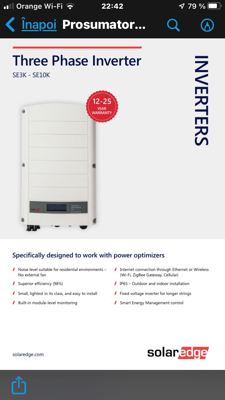 Solar Edge 6kw -optimizatoare 20 buc  vindem