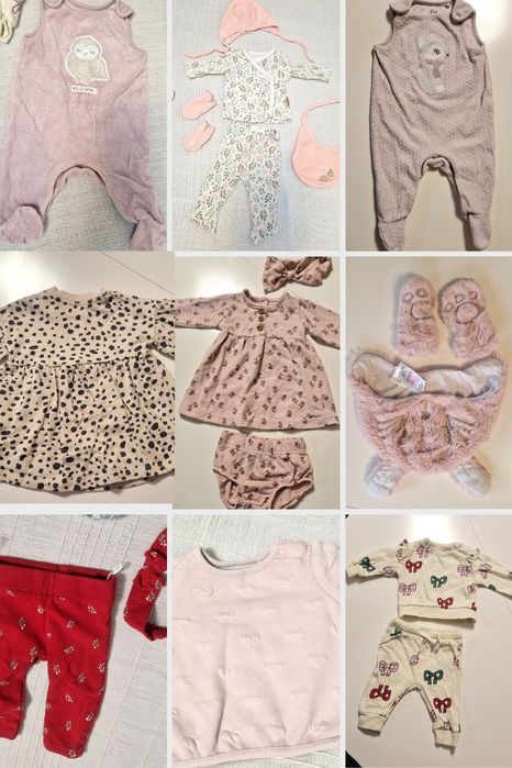 C&A, Primark, Sinsay Лот от бебешки дрехи за момиче, размер 56, 62, 68