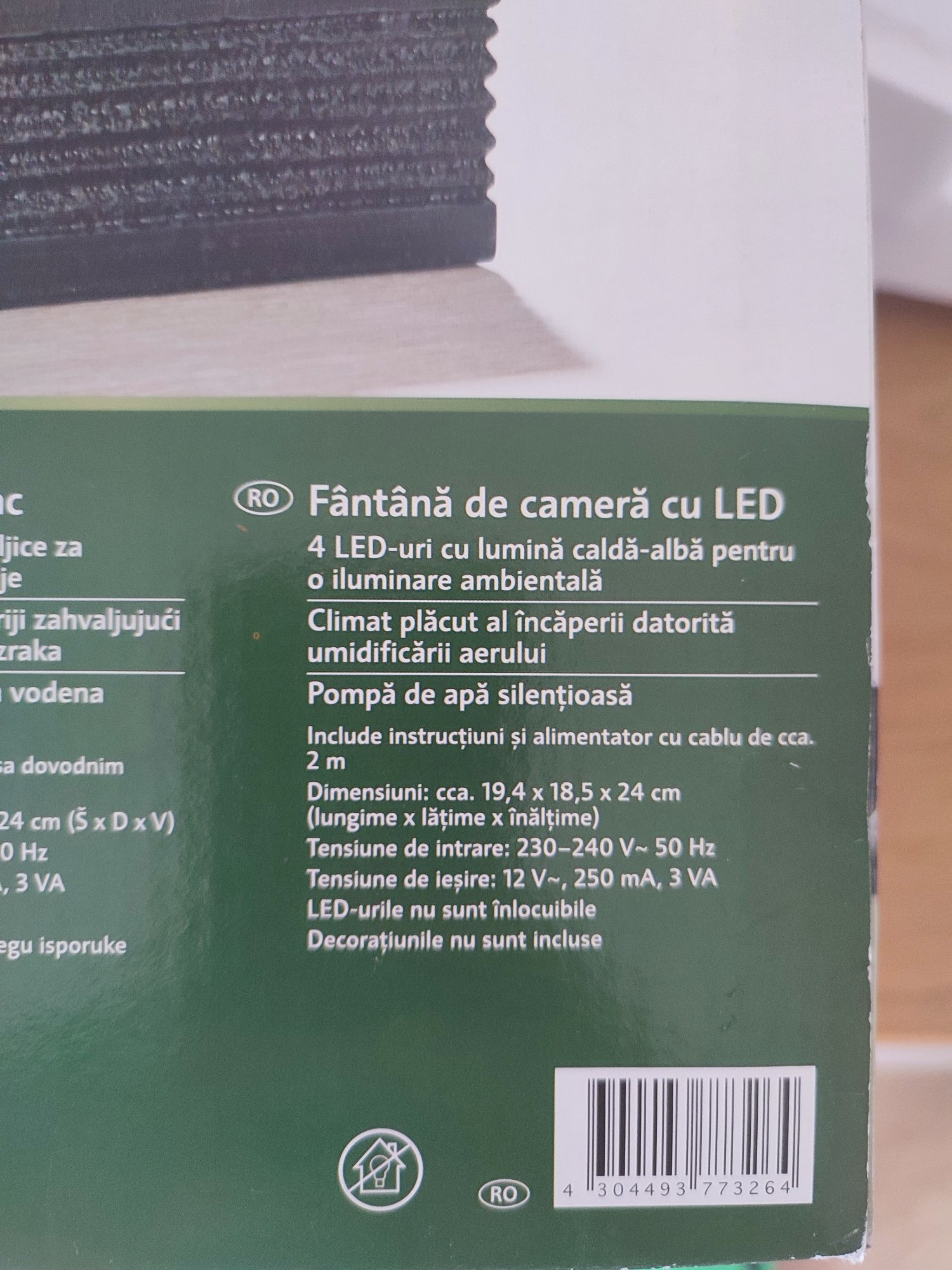 Fantana de interior cu led