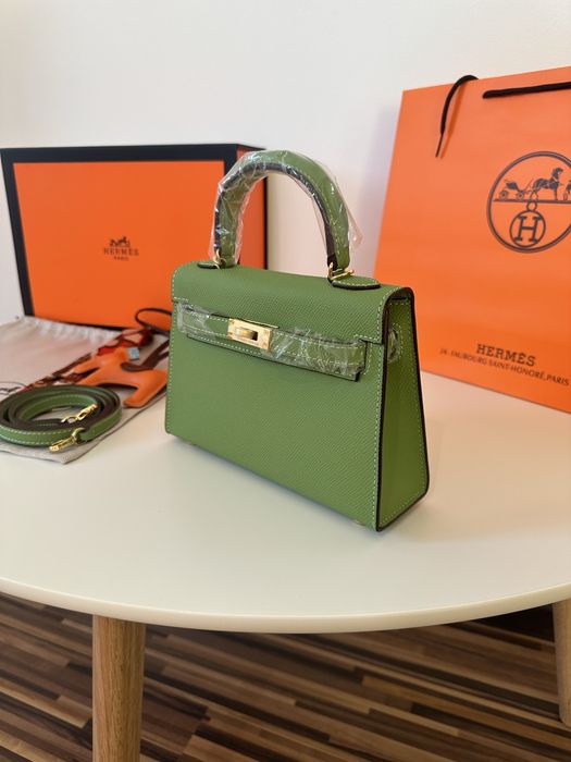 Geanta Hermes Kelly 19cm Verde