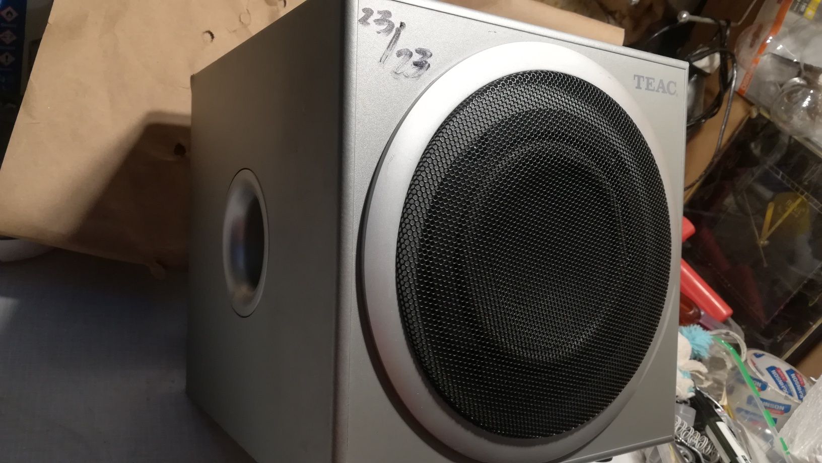 Sistem audio Subwoofer, detalii pe eticheta, boxe Sony