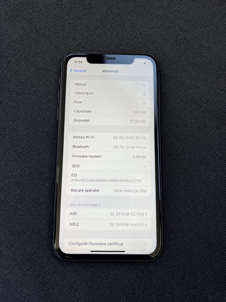 iPhone 11 Negru 128GB Neverlocked Impecabil