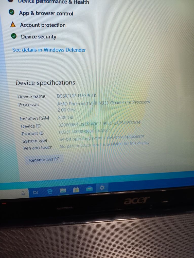 Acer 17 inci ,iAmd x4 Quad core ssd120gb