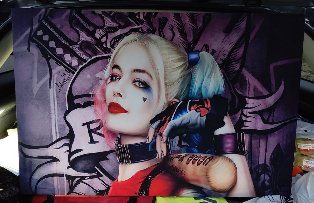 Светеща картина с LED осветление - Harley Quinn