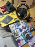 Vand ps4 playstation 4 + volan + 2 controllere + 6 jocuri + chiller