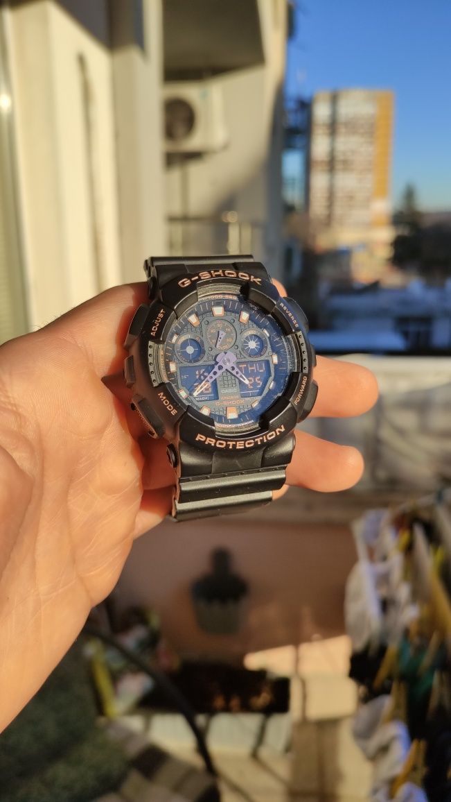 Оригинален Casio G-Shock GA-100GBX-1A4 мъжки часовник с кутия подарък
