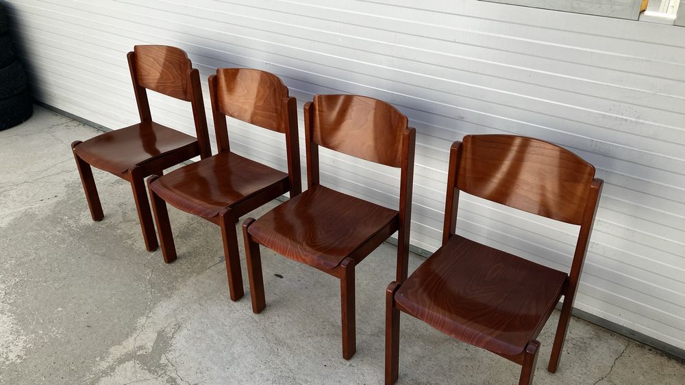 4 scaune mid-century modern, anii 1970