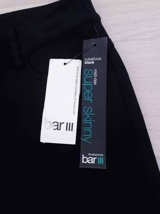 BAR III американски оригинални нови черни скини дънки XS