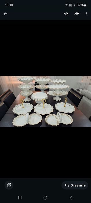 Посуда набор сатылады.Орегинал восьмёрка. Полный набор жүз он мың..