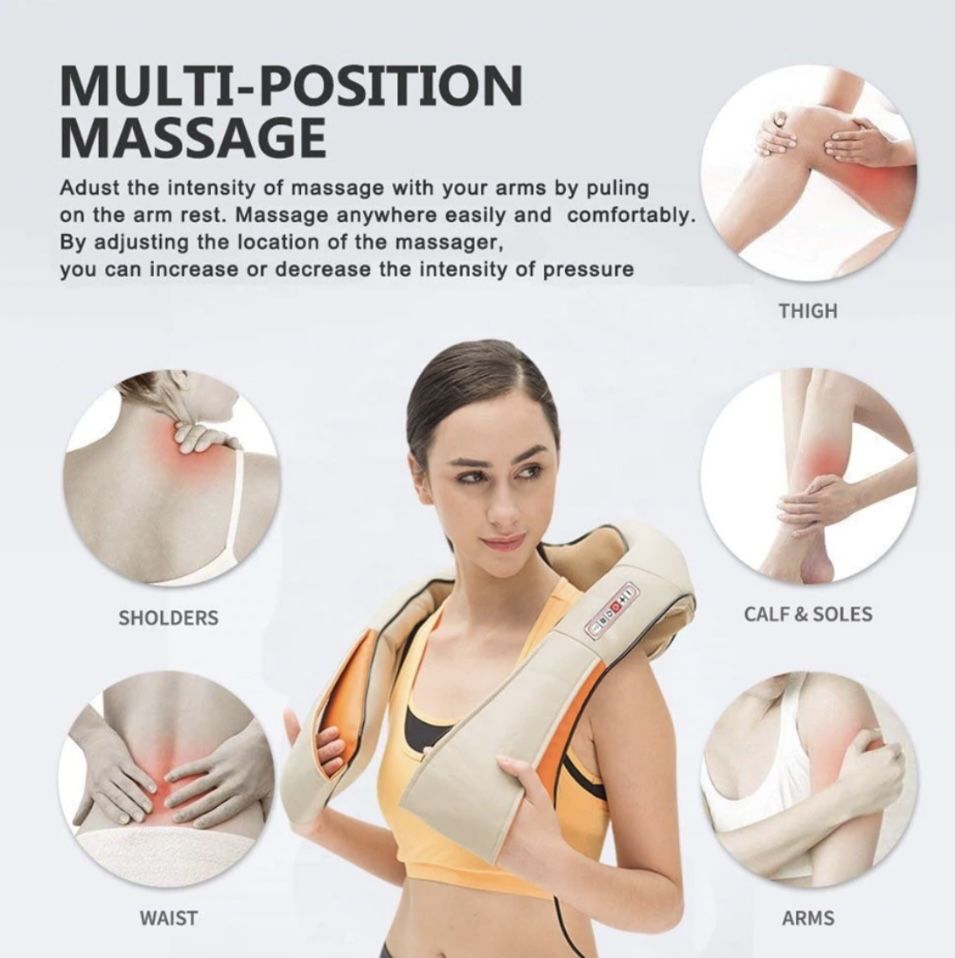 Шиацу масажор 6 Бутона 6 Функции - Massager of neck kneading