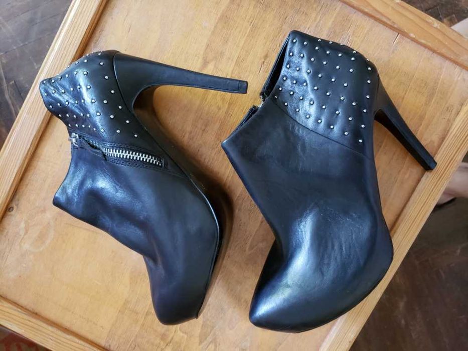 Mango обувки / боти естествена кожа, Нови